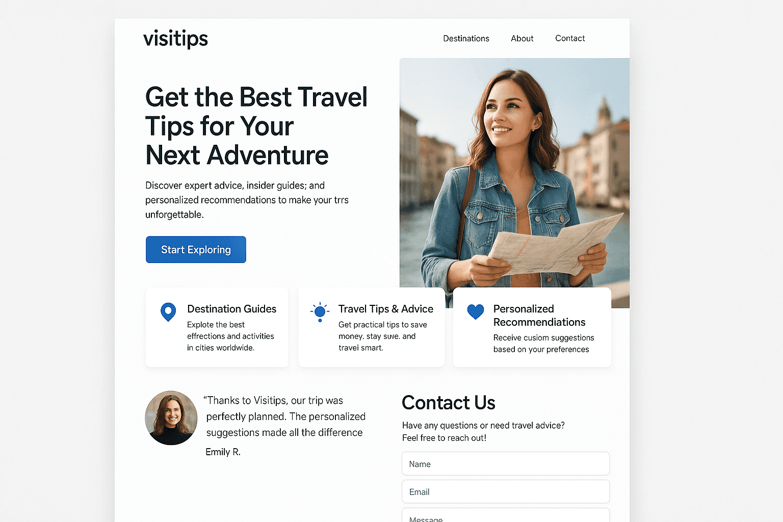 visitips.com website mockup